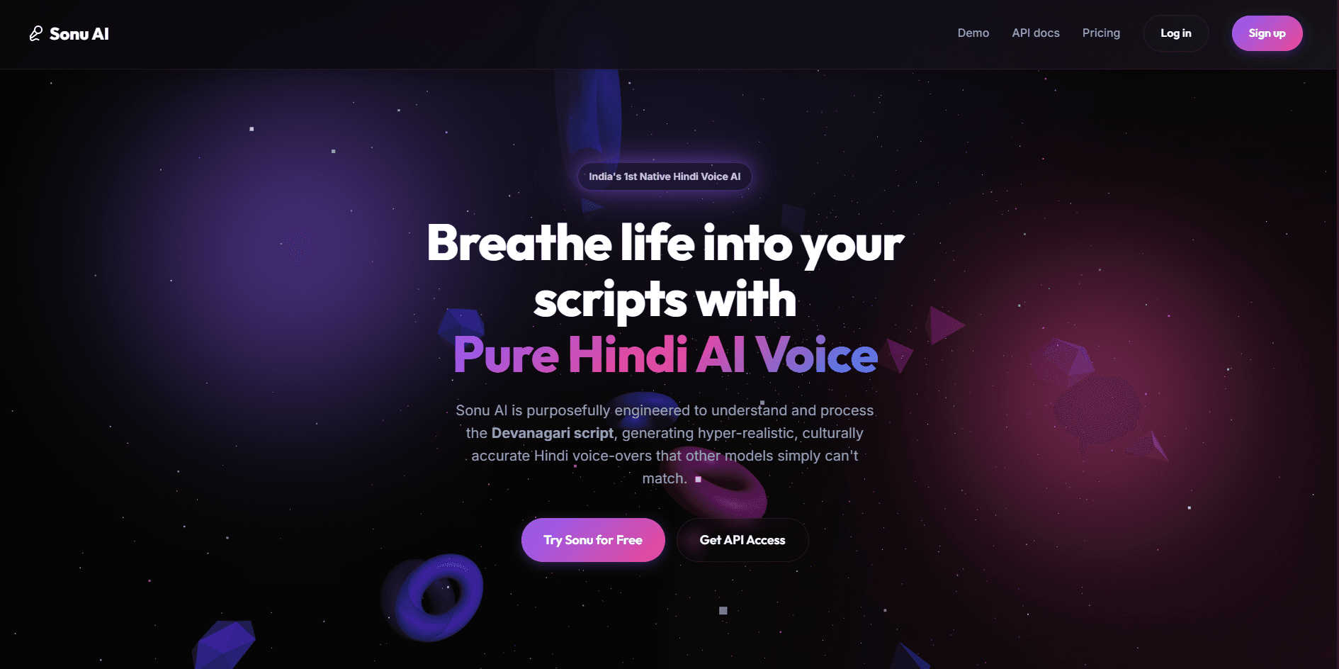 Sonu AI product preview